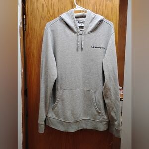 Champion Light Gray Pullover Hoodie Size Medium